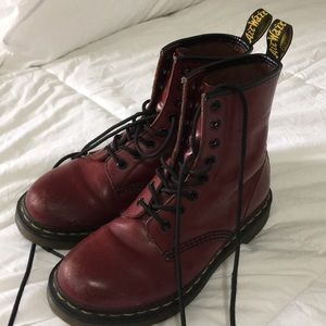 Dr. Martens Red 1460 Combat Boots